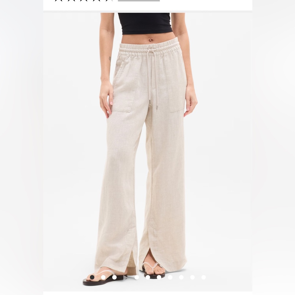 Athleta Wide-Leg Linen Pants